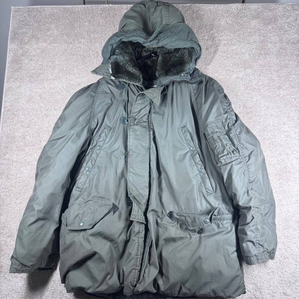 Greenbrier Industries Mens N-3B Extreme Cold Weather Parka Sage Green Large